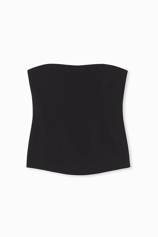 Strapless Bustier Top in Crepe