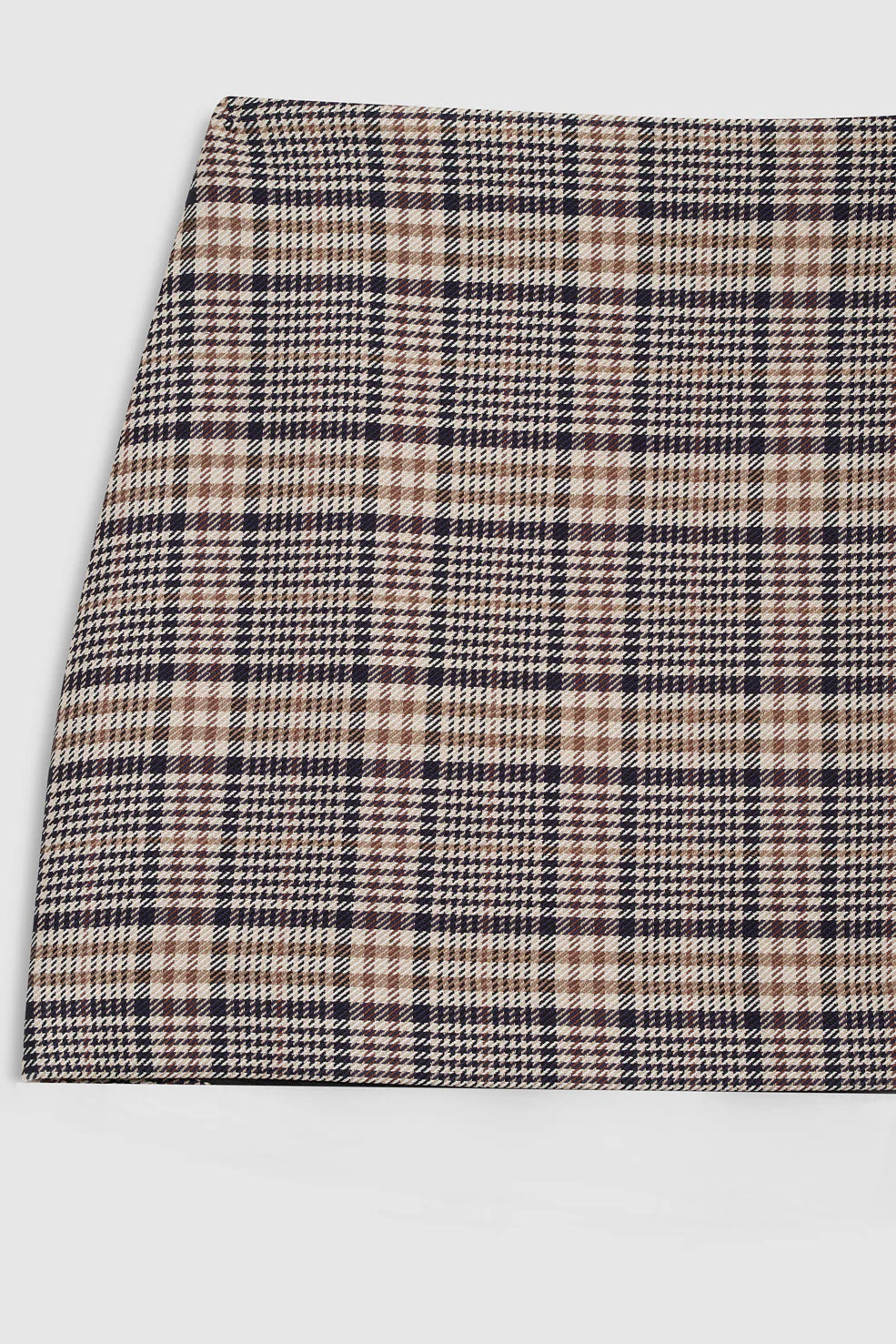 Tierra Skirt, Beige and Navy Checks