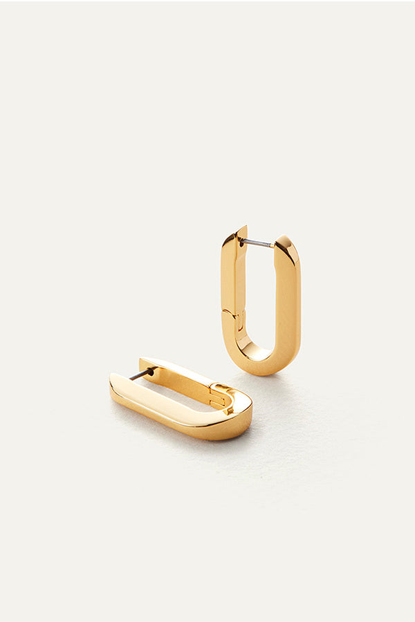 U-Link Earrings, Gold