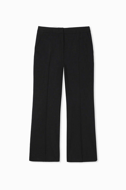Cropped Cigarette Trouser in Virgin Wool