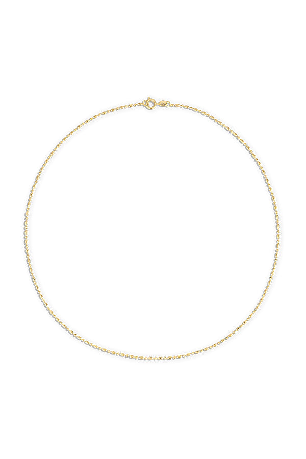 Gold Bar & Ball Chain Necklace