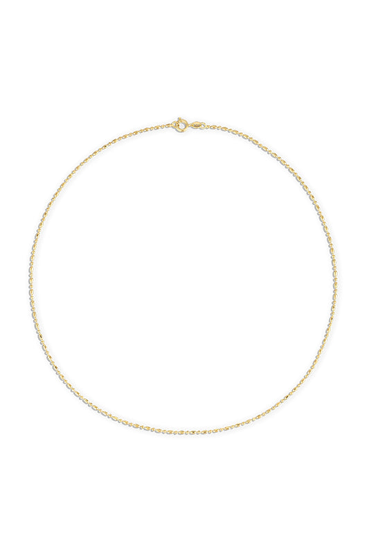 Gold Bar & Ball Chain Necklace