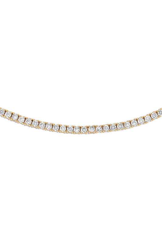 Everyday Tennis Necklace, Yellow Gold 16"