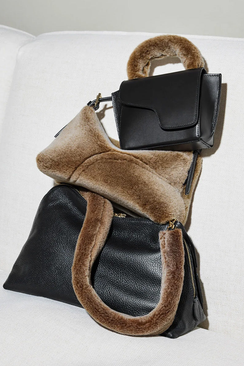 Vadena Orsetto/Black Shearling Pouch