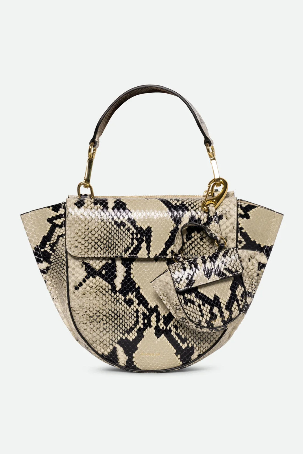 Hortensia Mini Bag, Beige Python