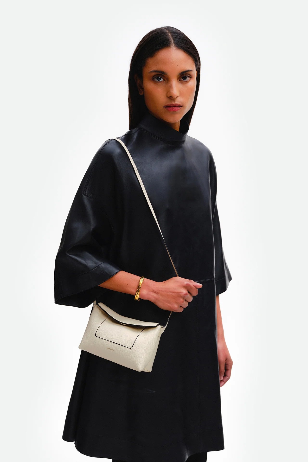 Penelope Slouch Mini Bag, Beige Crust