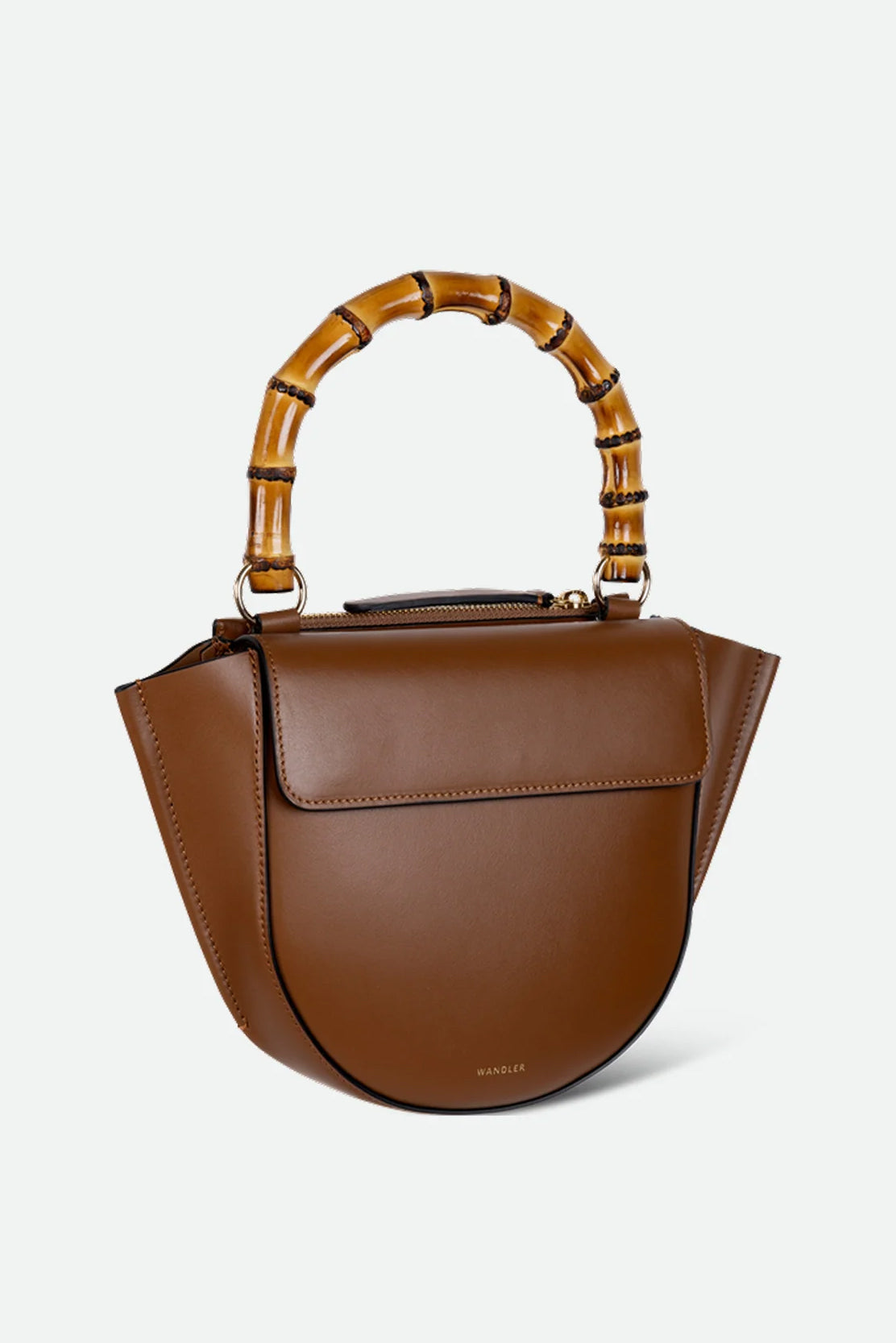 Hortensia Bag Mini, Saddle/Bamboo