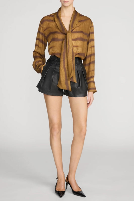The Silk Oversized Tie Shirt