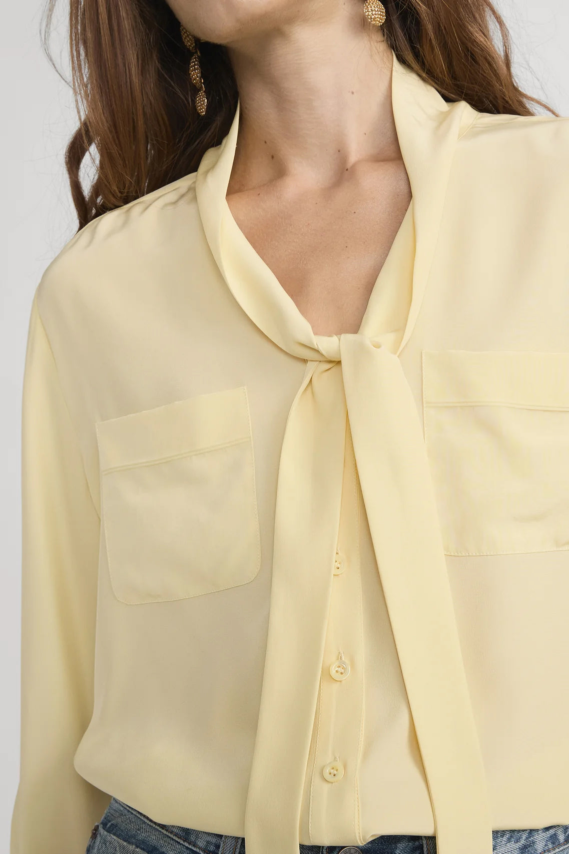 The Silk Modern Tie Blouse