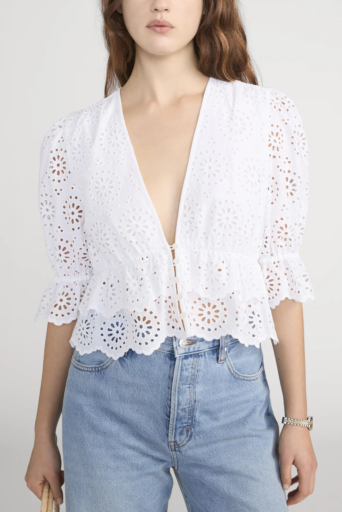 The Solstice Eyelet Blouse