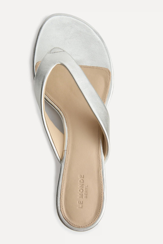 Micro Wedge Thong, Metallic Champagne