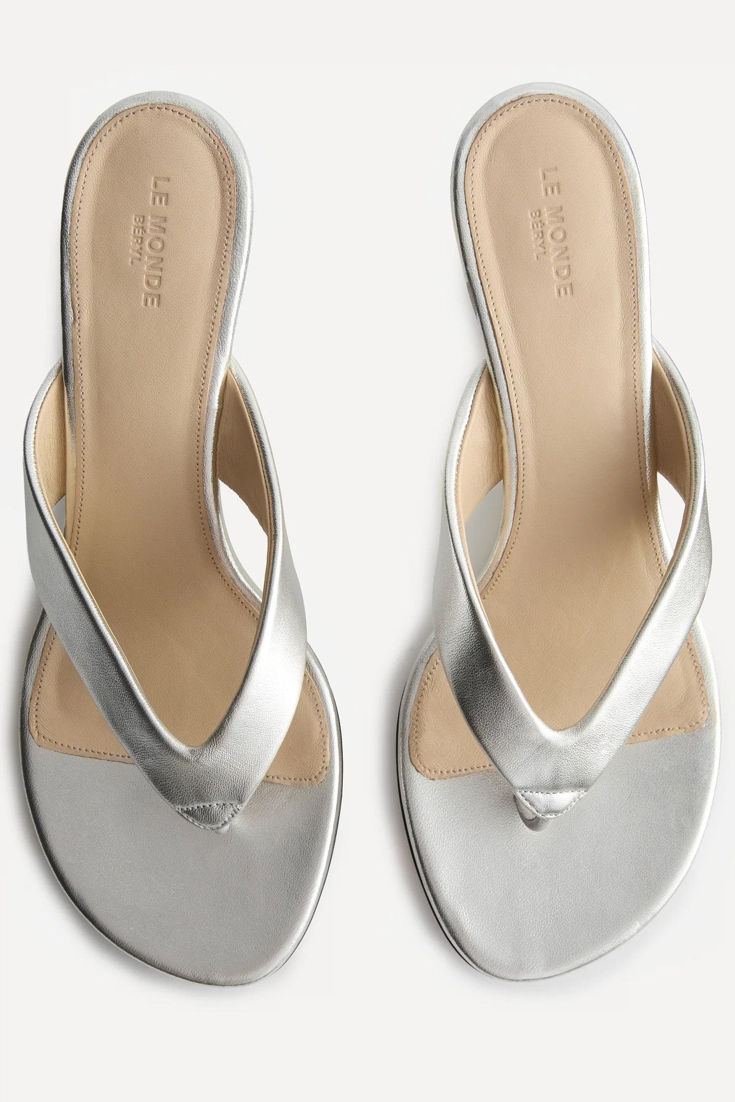 Micro Wedge Thong, Metallic Champagne