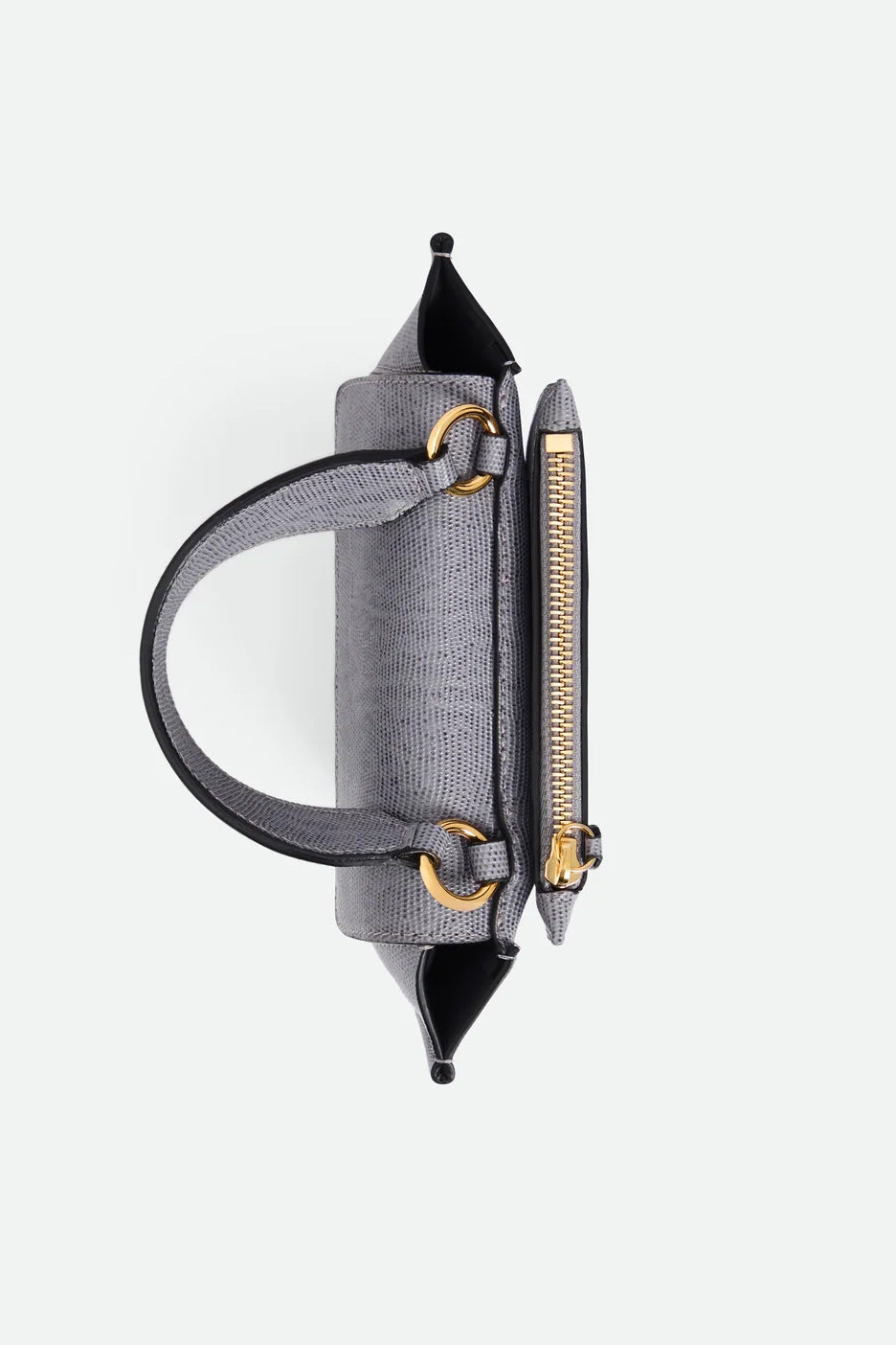 Hortensia Bag Piccola, Grey Lizard