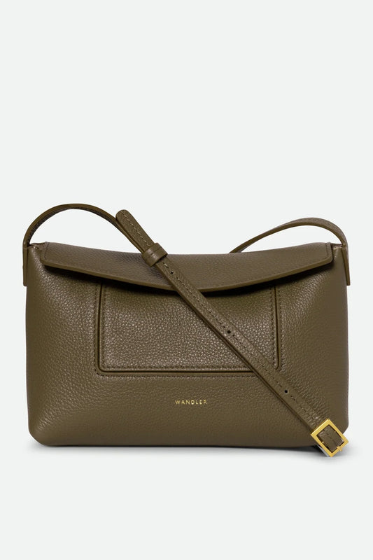 Penelope Slouch Mini Bag, Olive Crust