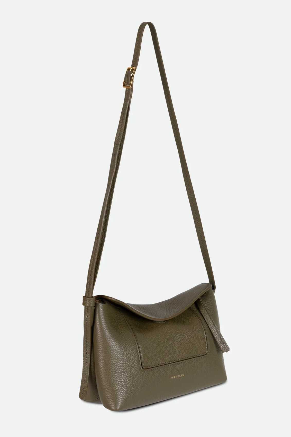 Penelope Slouch Mini Bag, Olive Crust