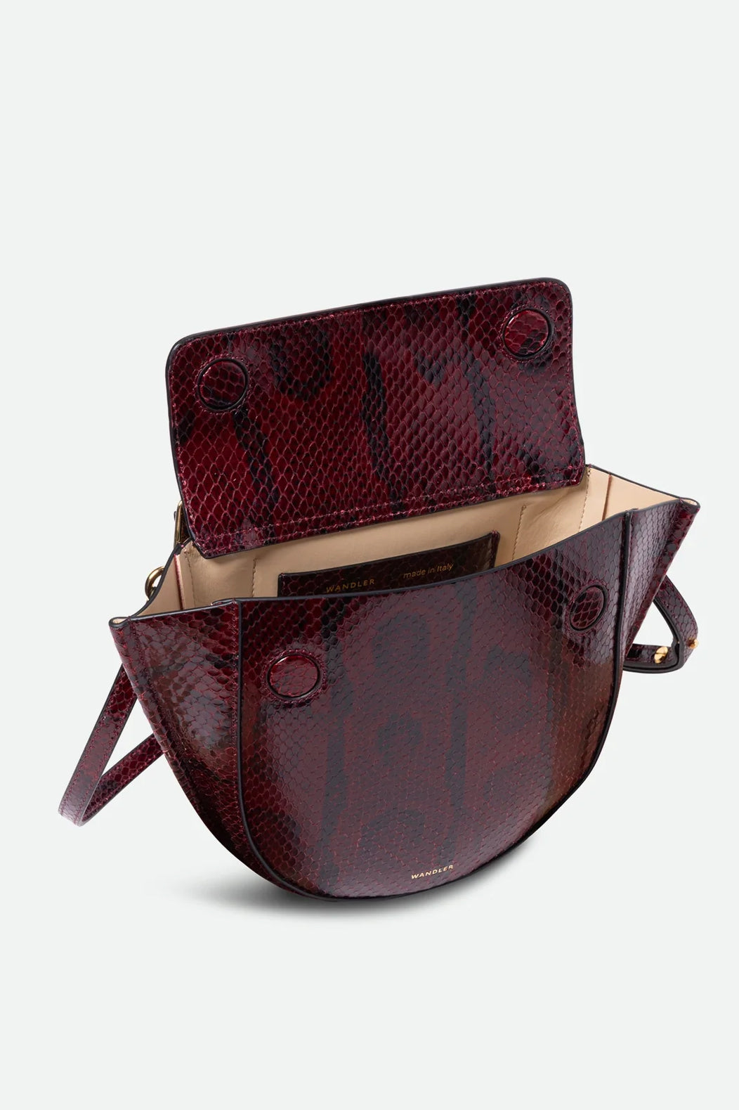 Hortensia Mini Bag, Bordeaux Python