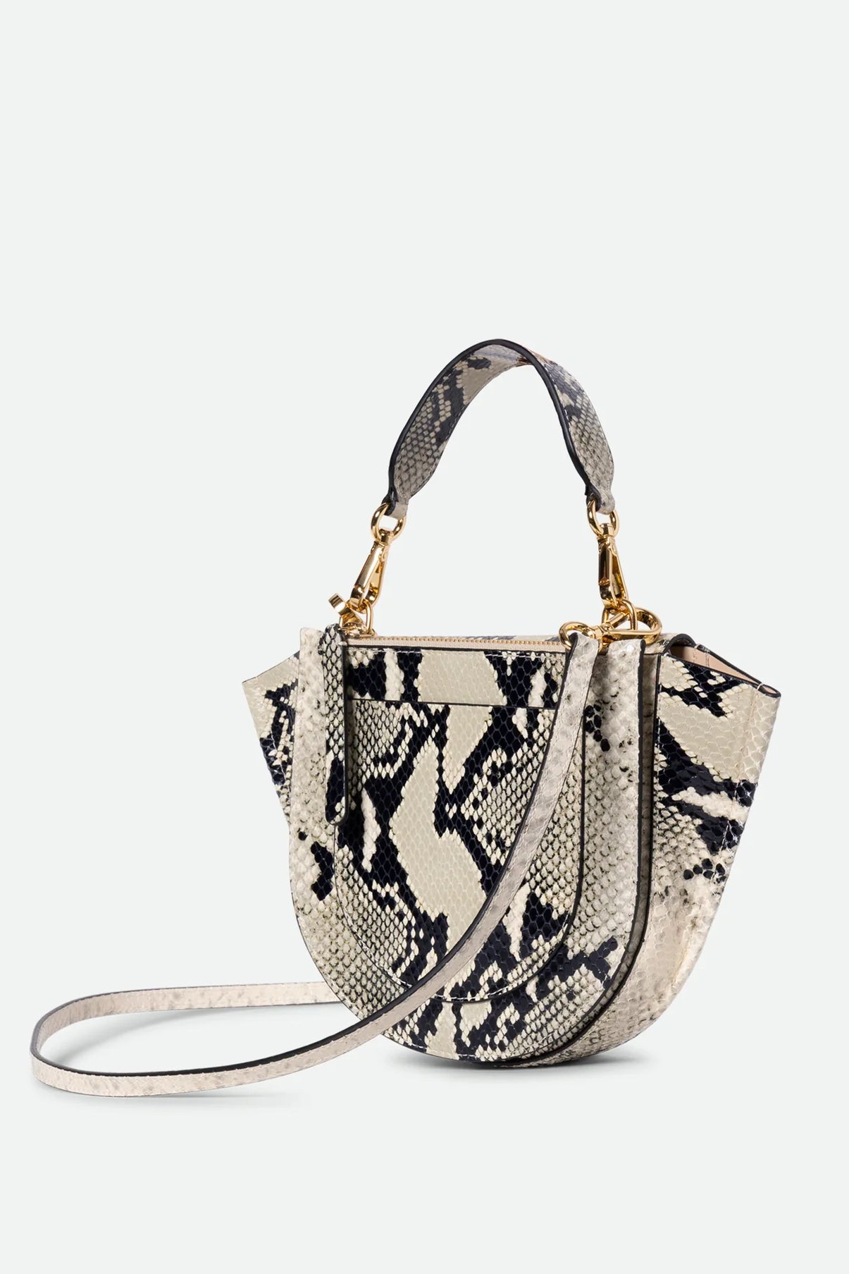 Hortensia Mini Bag, Beige Python