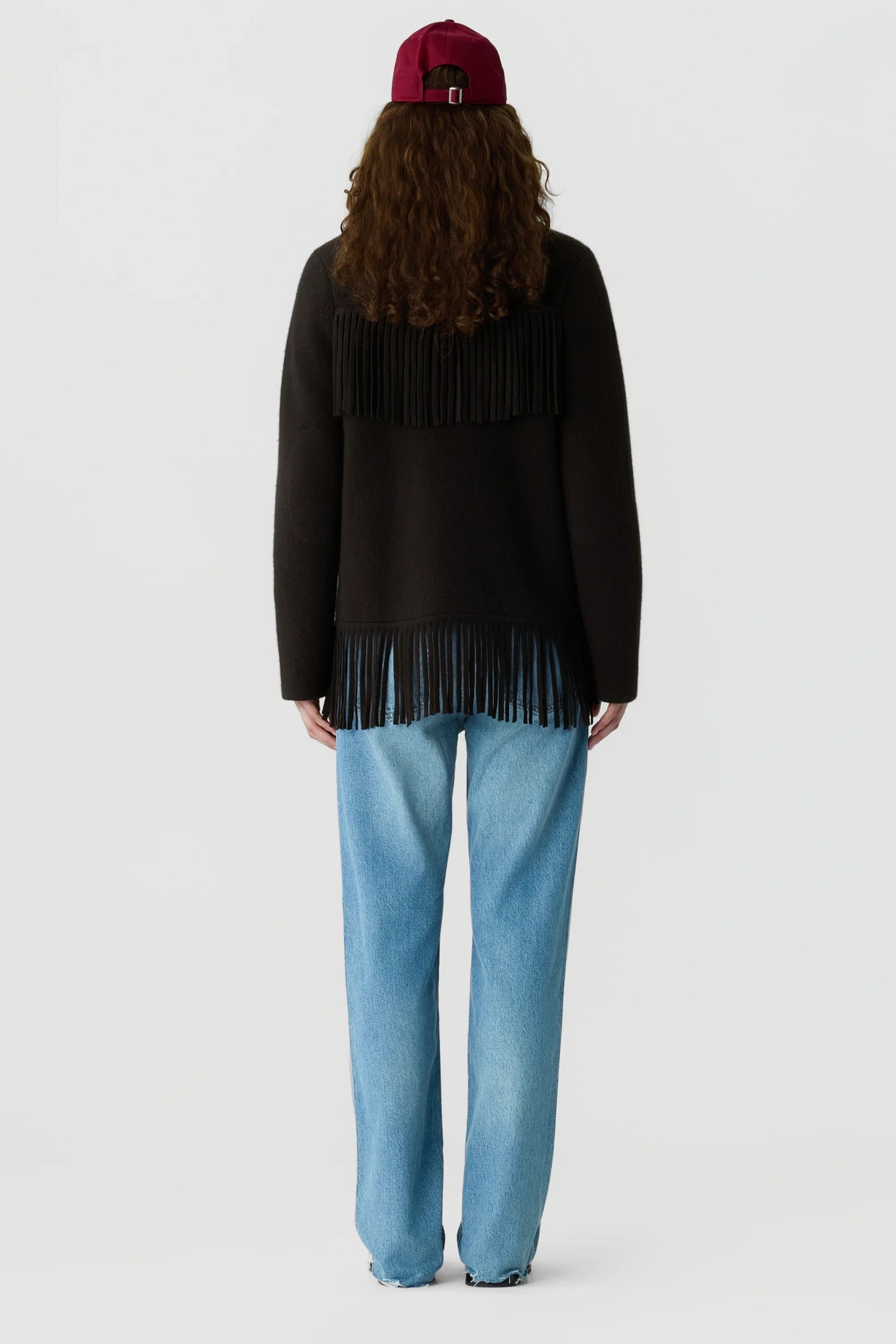 Western Fringe Jacket, Burnt Cocoa