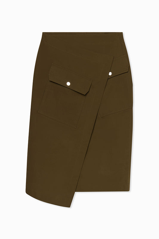 Wrap Skirt in Brushed Cotton