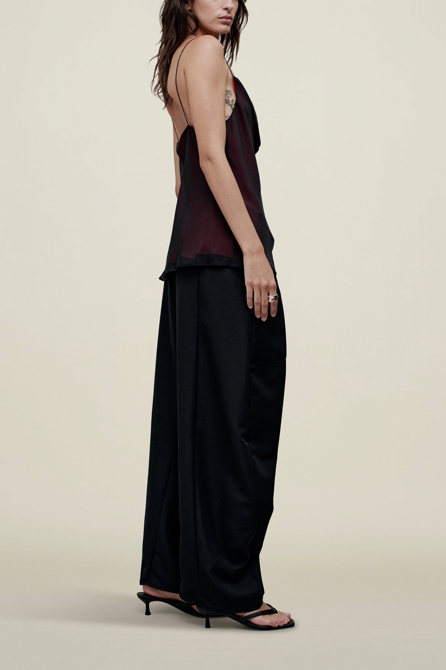 Zia Cowl Tank in Trapped Silk