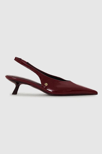 Hilda Slingback Pumps, Oxblood Patent