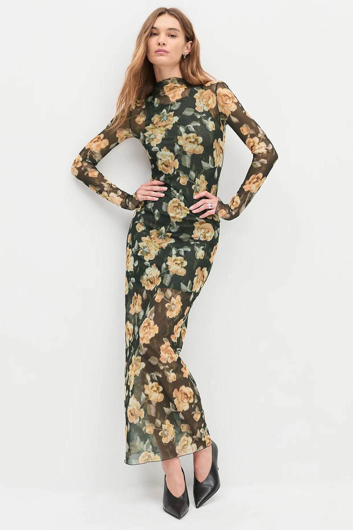 The Sheer Fantasy Dress, Golden Flowerbed