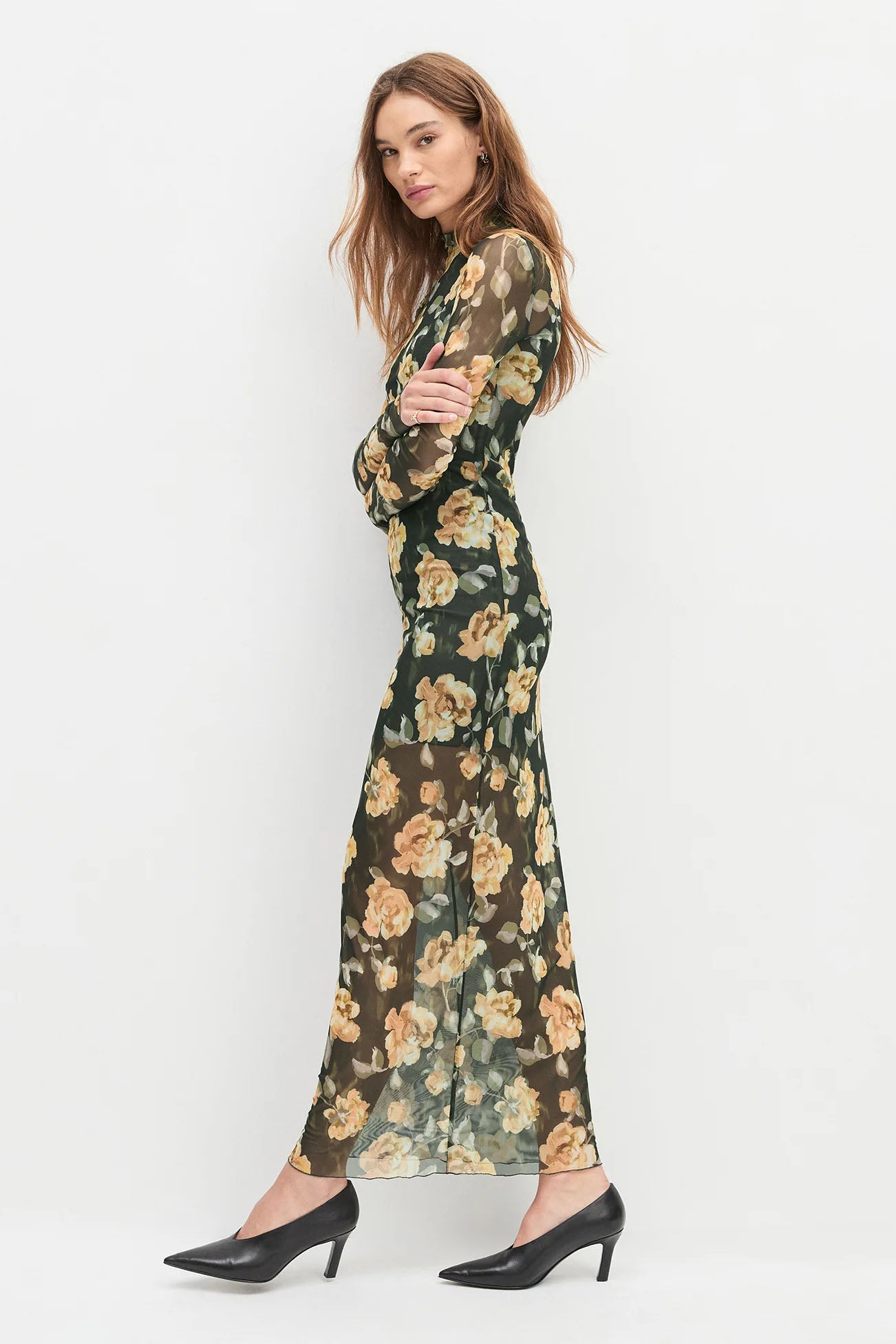 The Sheer Fantasy Dress, Golden Flowerbed