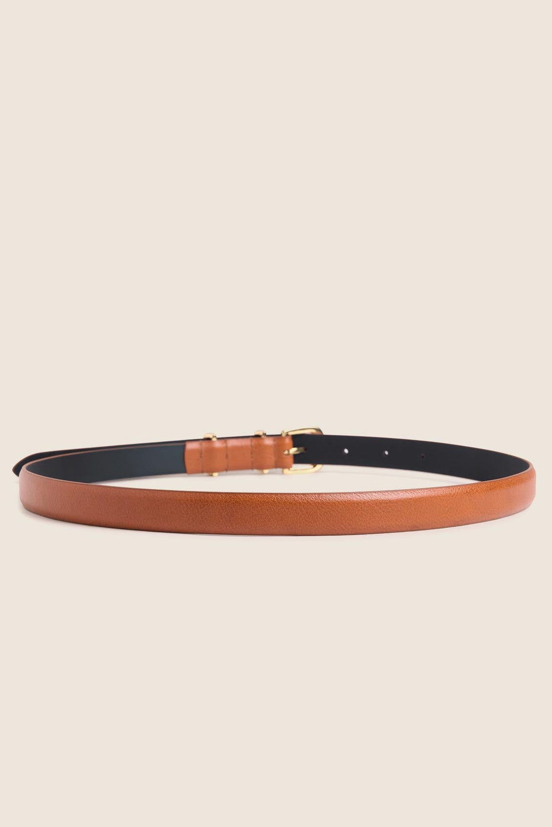 The Skinny Jordan Belt, Camel/Gold