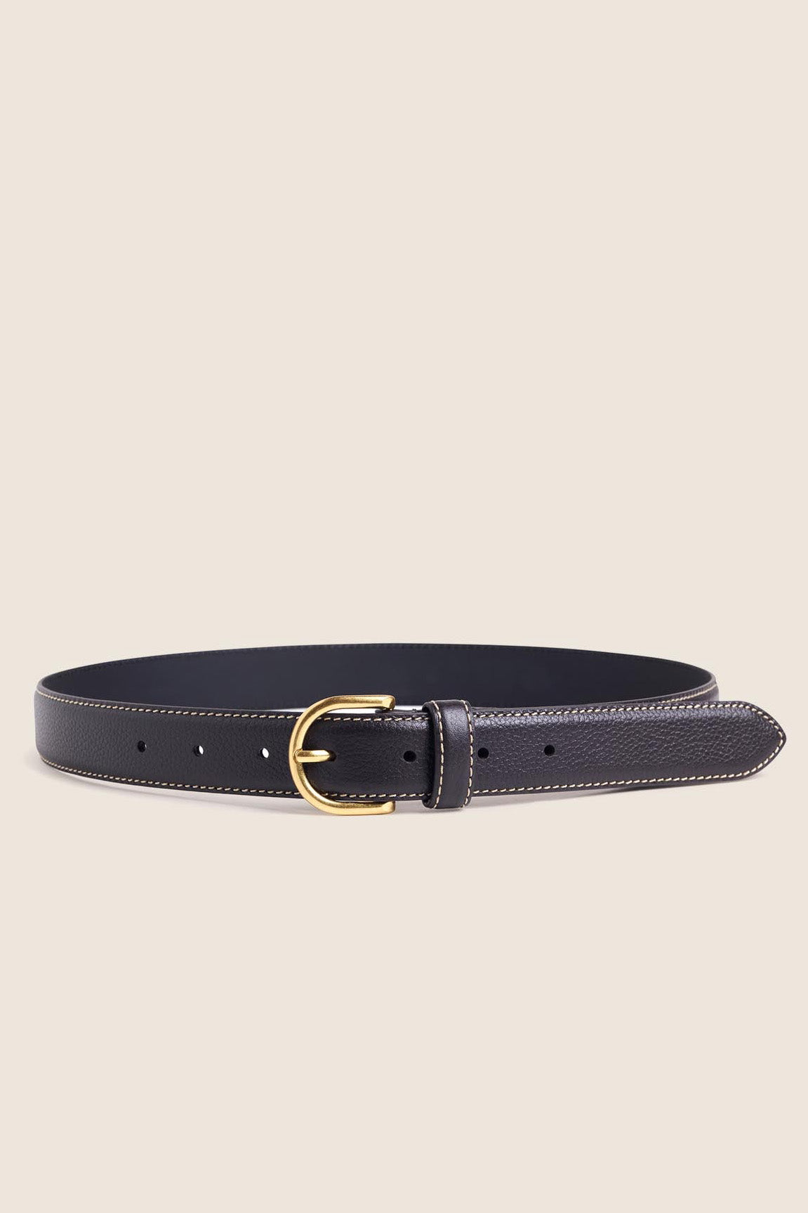 The Contrast Belt, Brown/Antique Brass