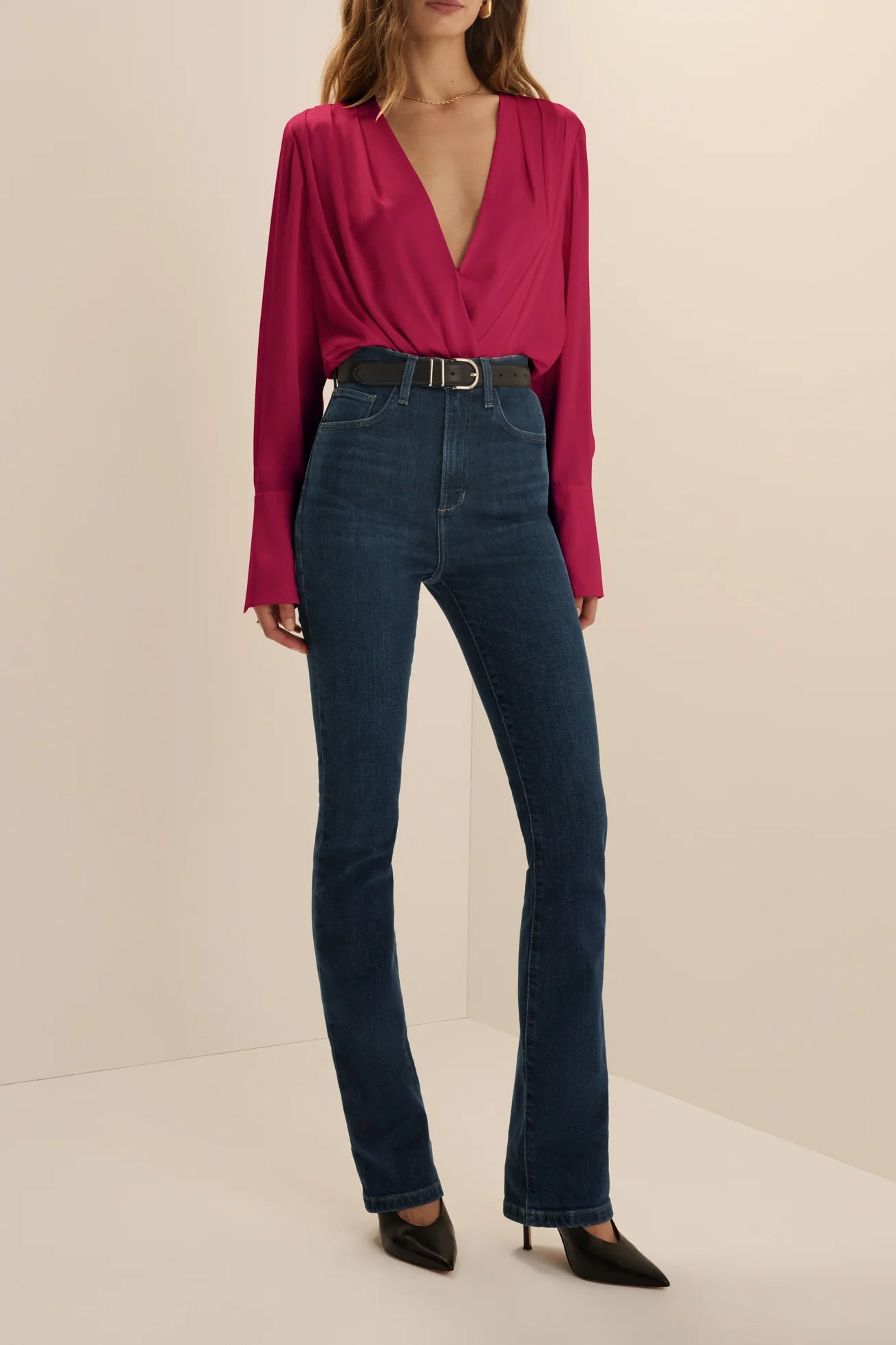 The Date Blouse, Raspberry