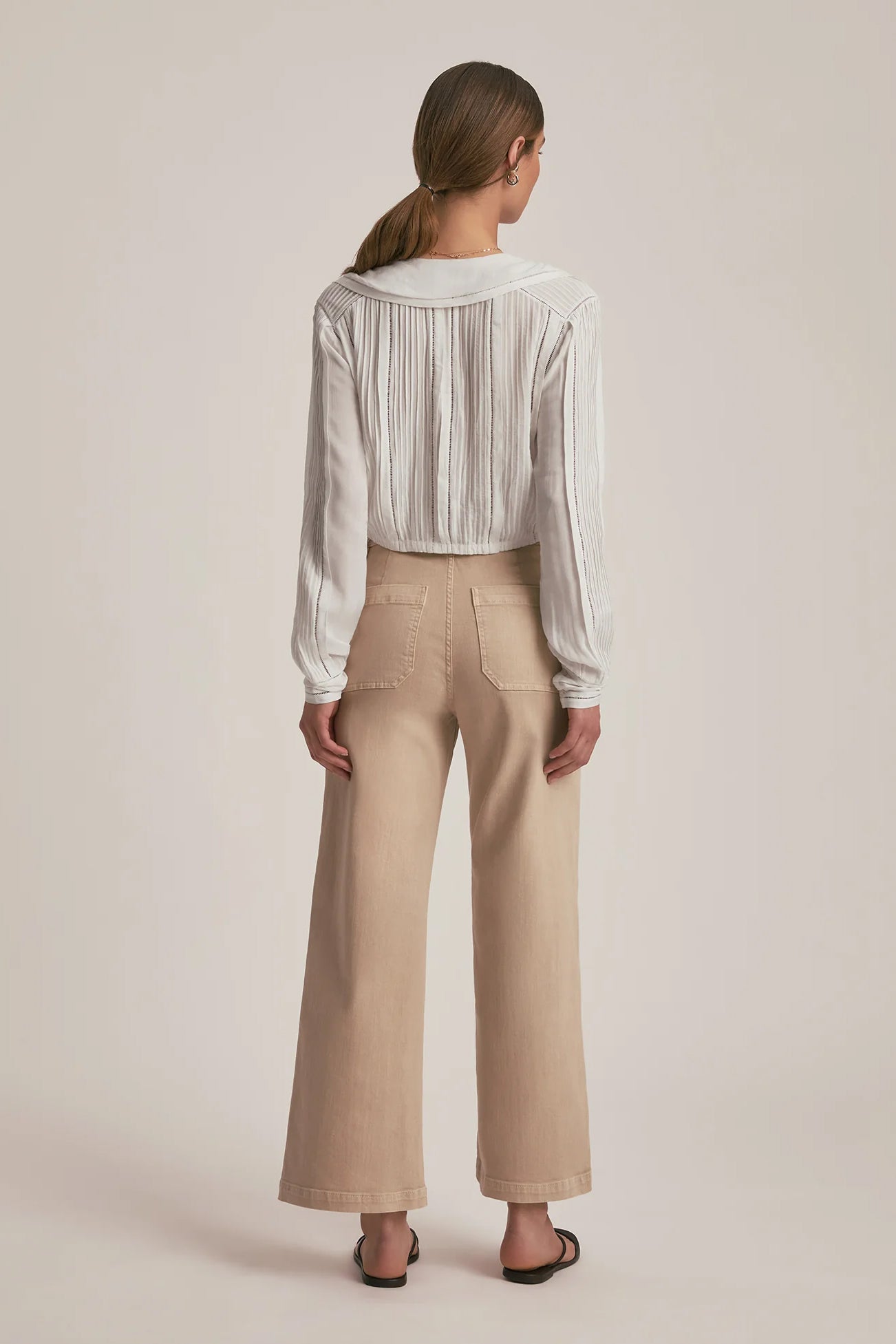 The Mischa Super High Rise Wideleg Ankle, French Oak