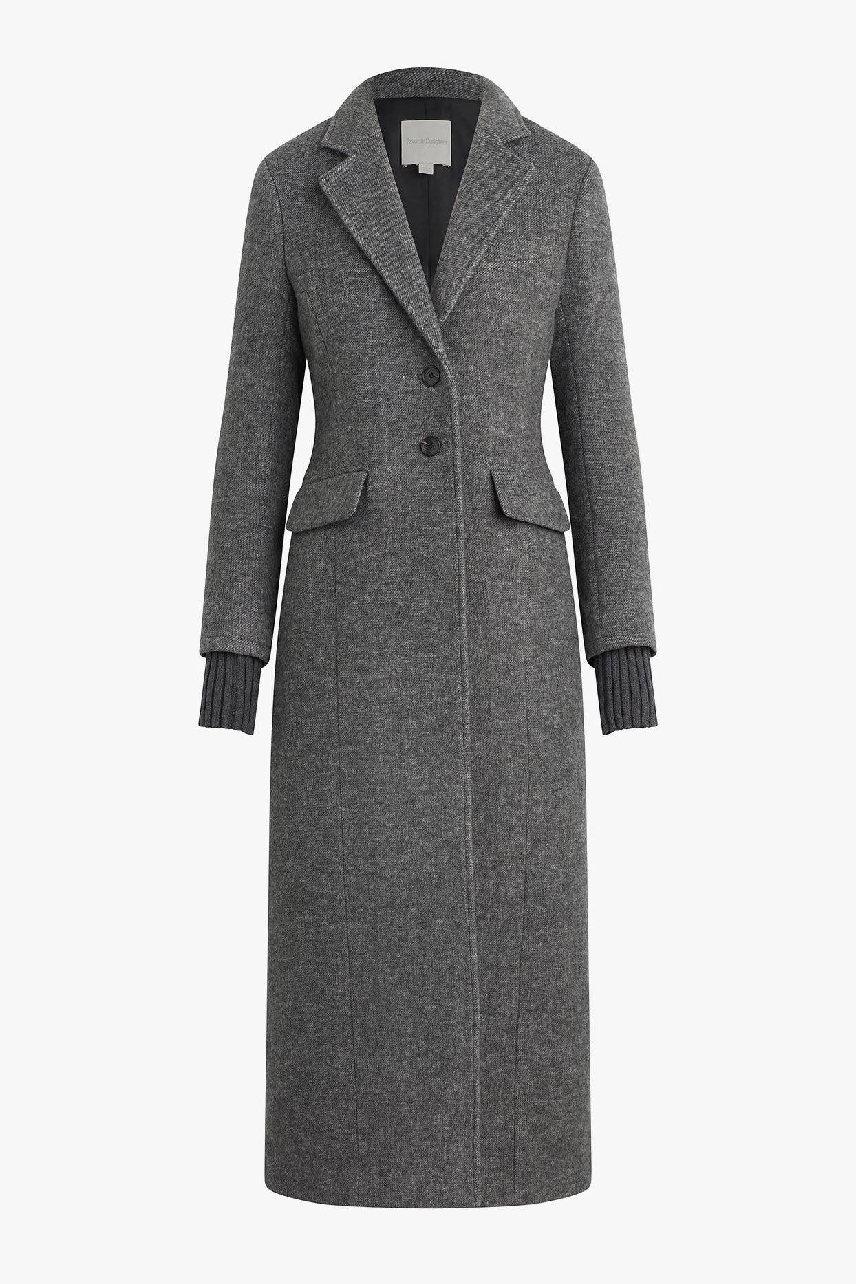 The City Coat Petite, Grey Twill
