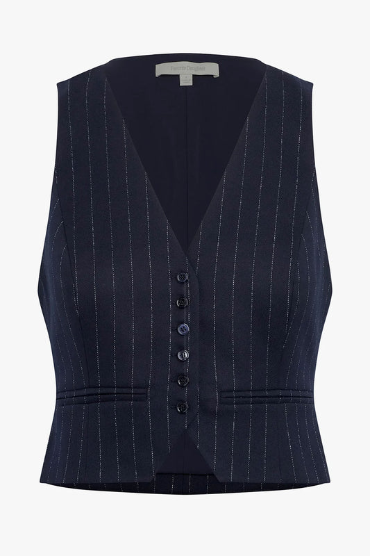 The Favorite Vest, Navy Pinstripe