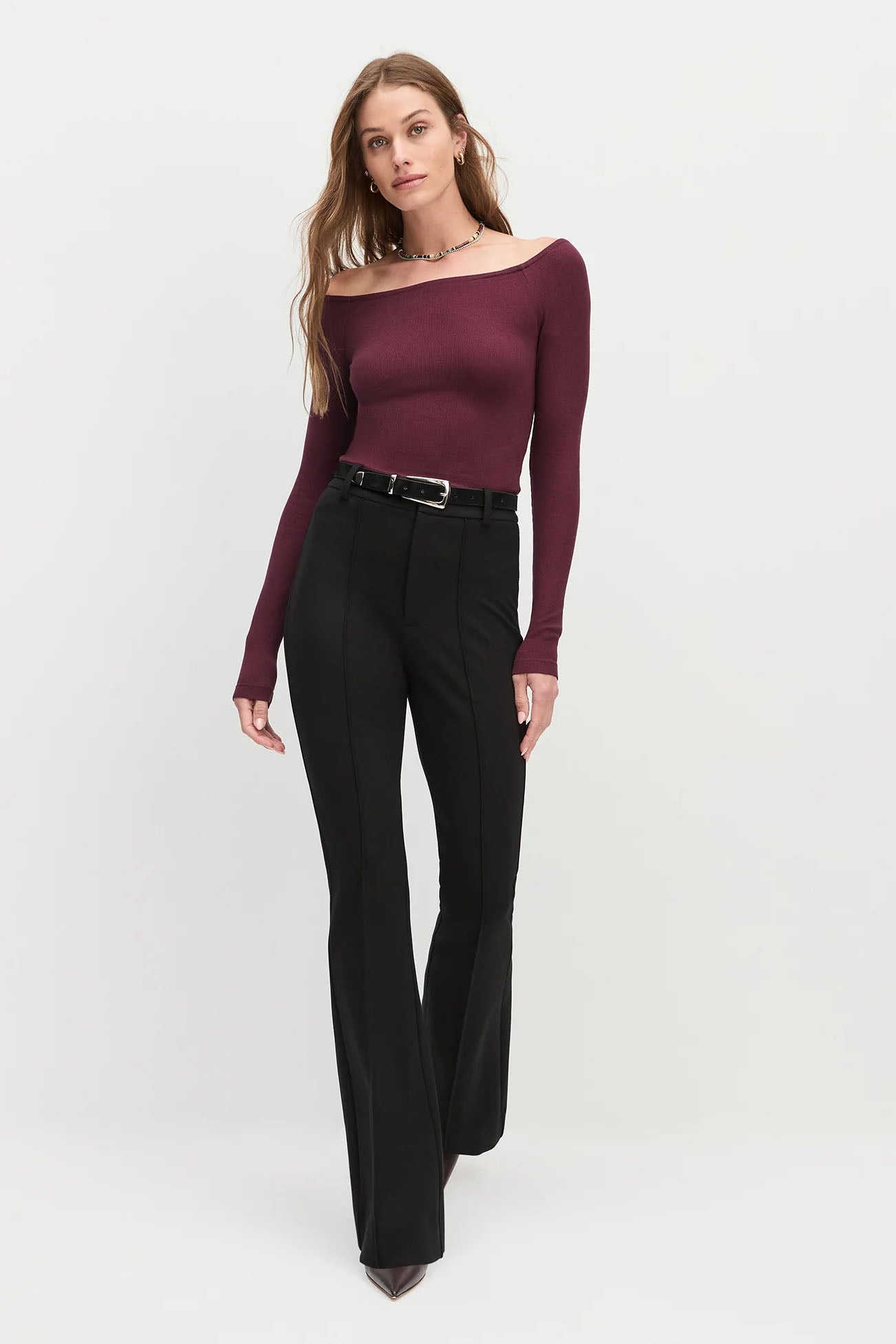 Sara Top, Burgundy Dahlia