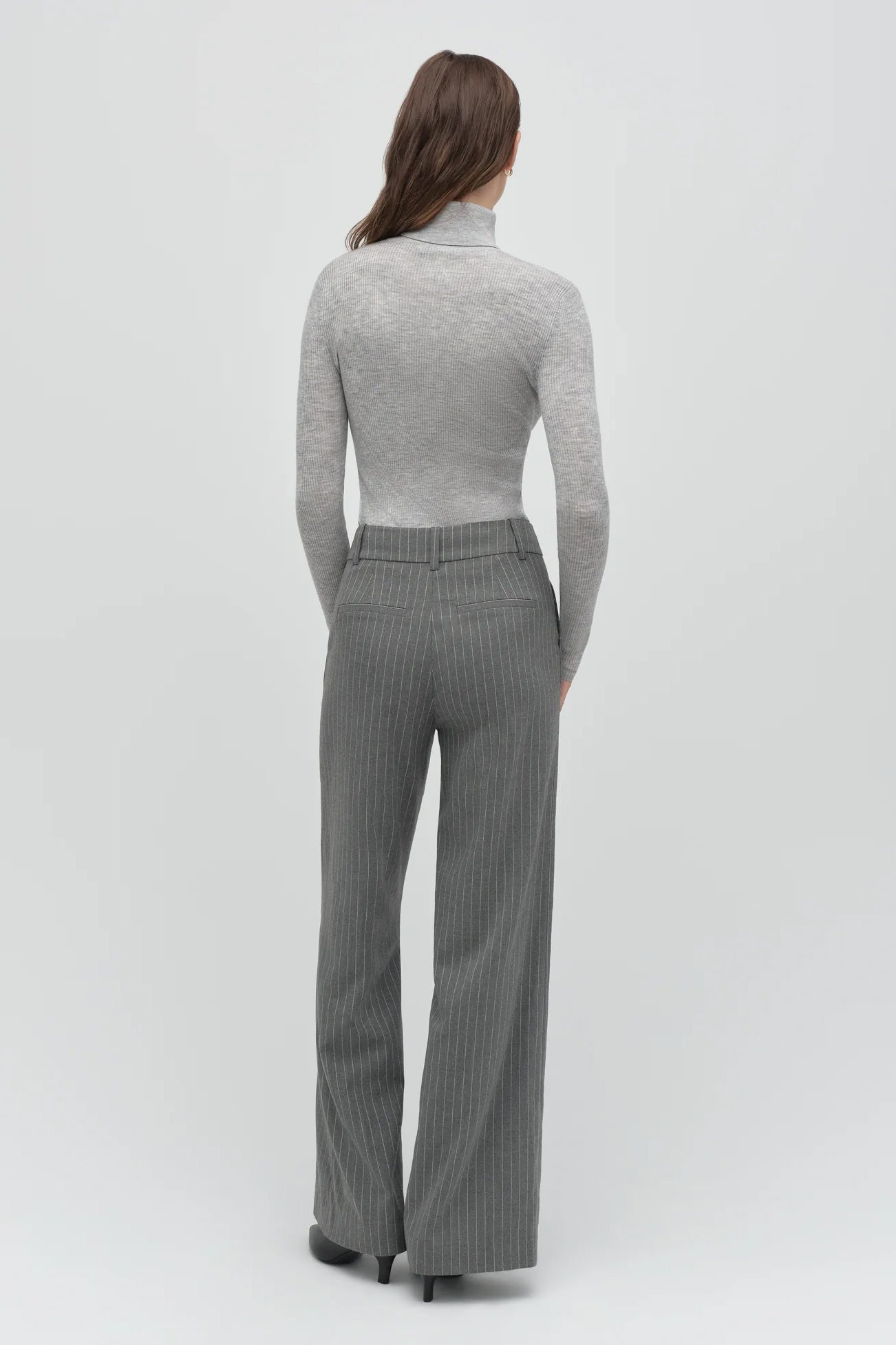 Amelia Long Sleeve Top, Melange Grey