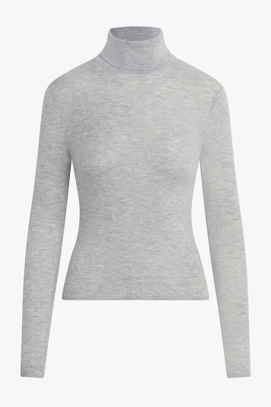 Amelia Long Sleeve Top, Melange Grey