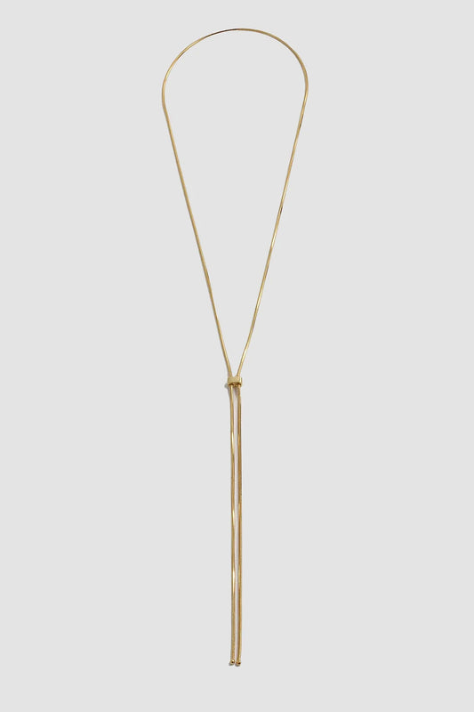 Bolo Pendant Necklace, Gold