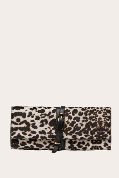 Belted Clutch, Leopard