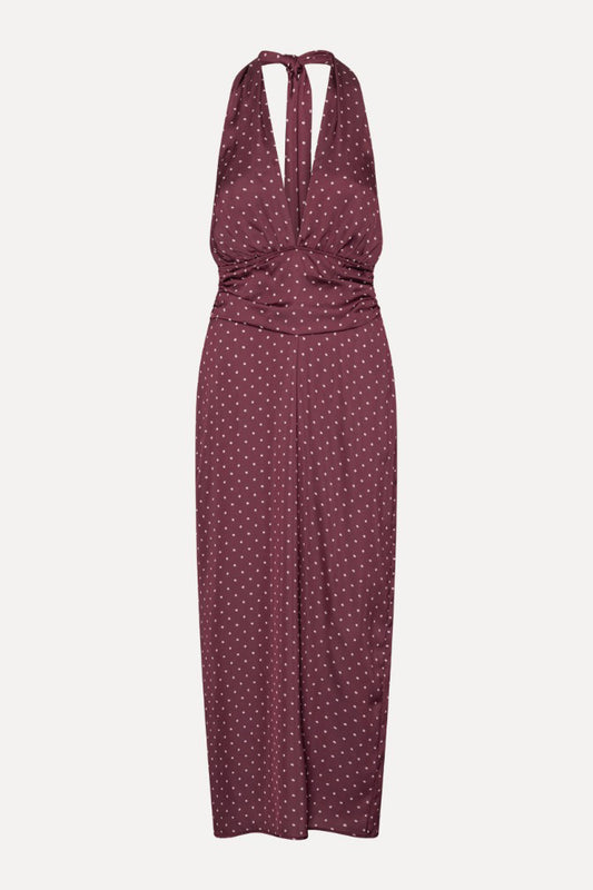 Dot Halterneck Scarf Dress