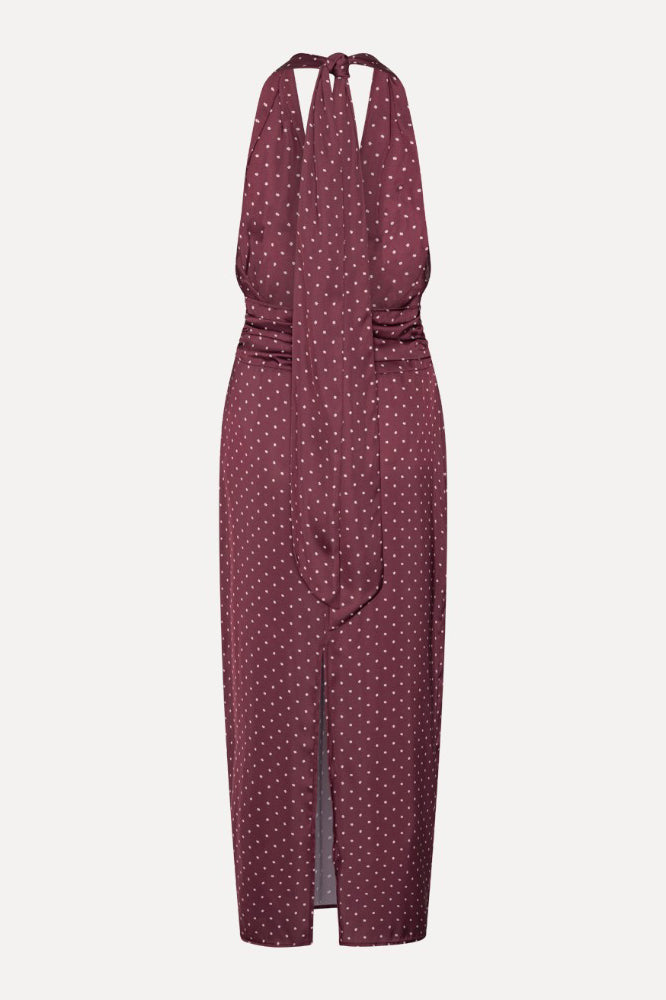 Dot Halterneck Scarf Dress