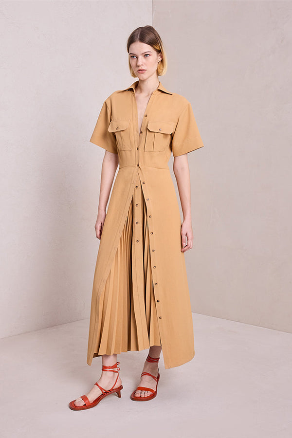 Florence Pleated Midi Dress