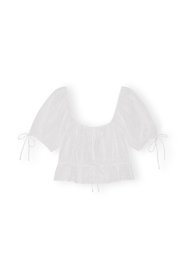 Broderie Anglaise Cropped Top