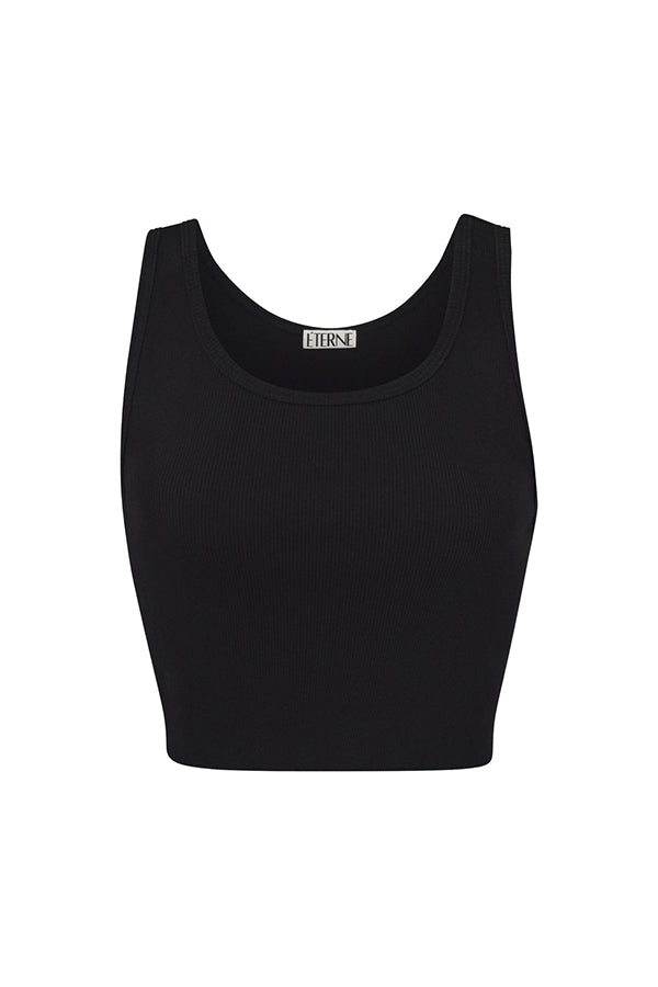 Cropped Scoop Neck Tank