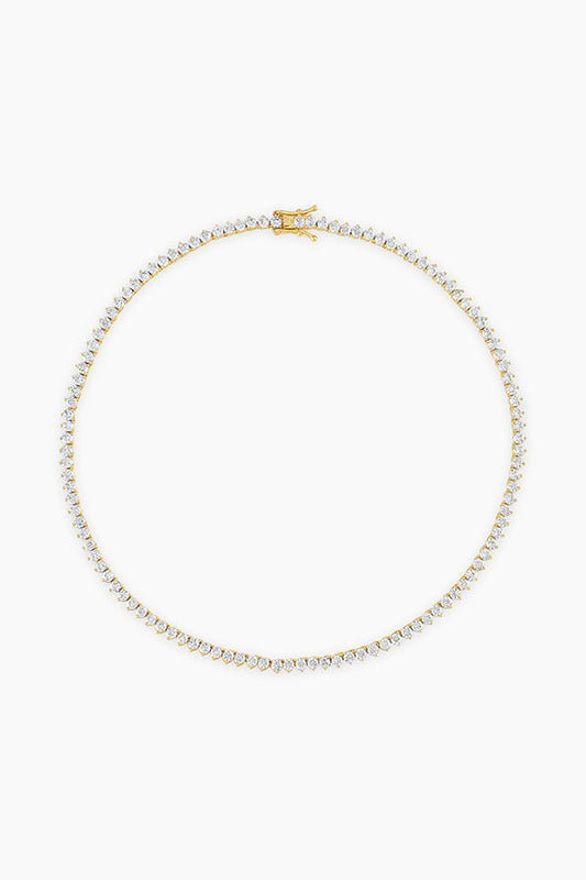 Crystal Tennis Necklace, 16"
