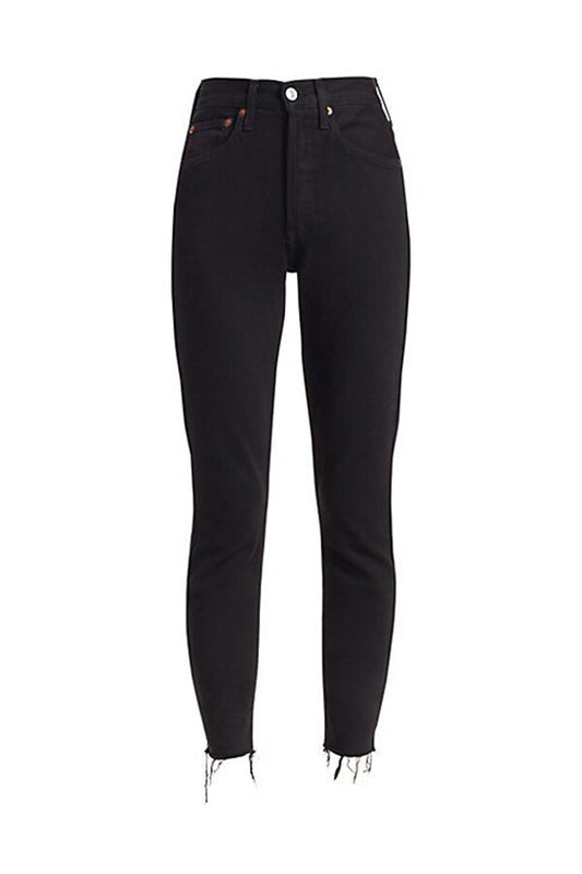 90's High Rise Ankle Crop, Black