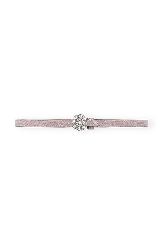 Jewel Thin Glitter Waist Belt, Light Lilac